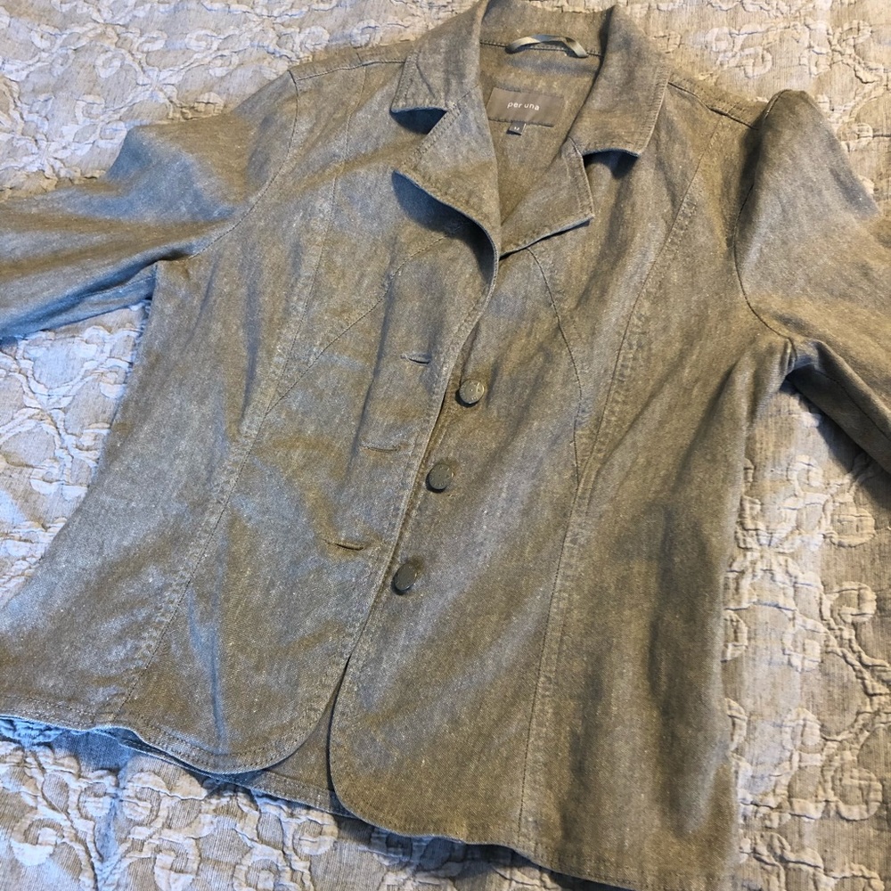 Grey linen cotton jacket